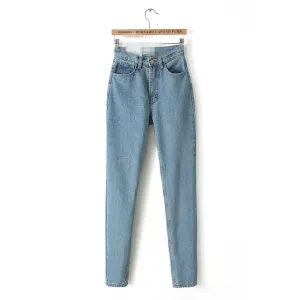 Denim Straight Leg Jeans Bottoms