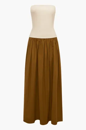 DUO STRAPLESS KNIT COTTON DRESS