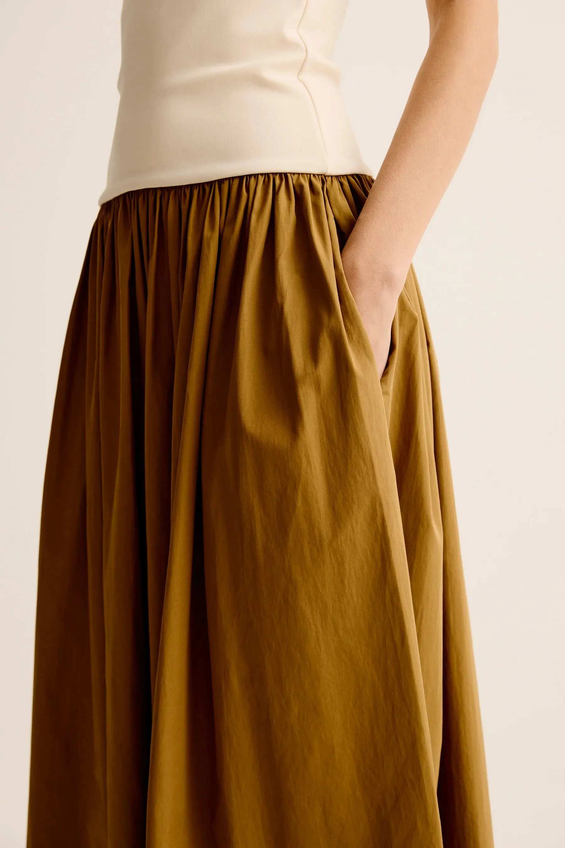 DUO STRAPLESS KNIT COTTON DRESS