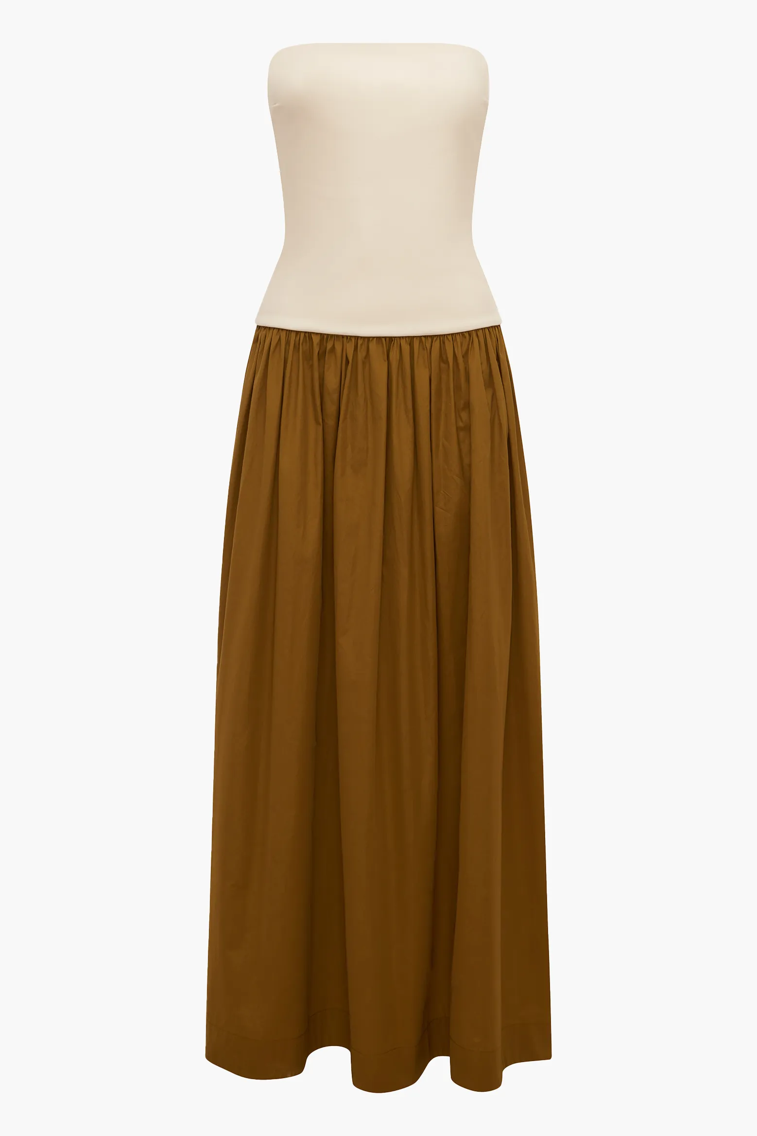 DUO STRAPLESS KNIT COTTON DRESS