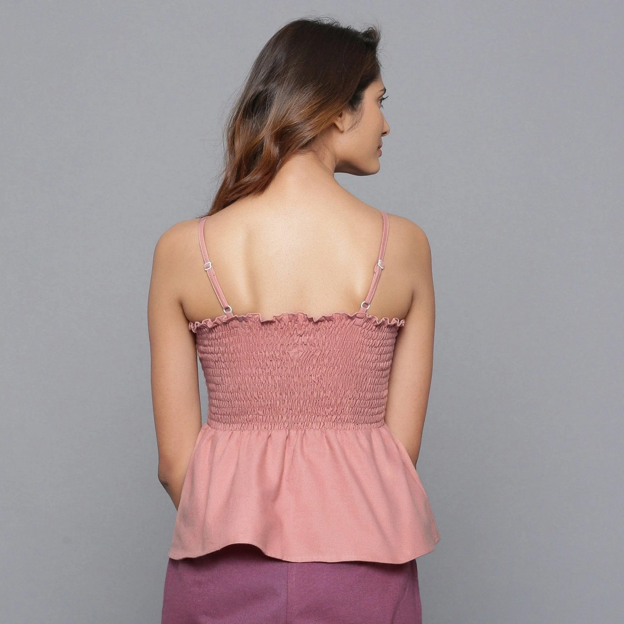 English Rose Warm Cotton Flannel Gathered Top