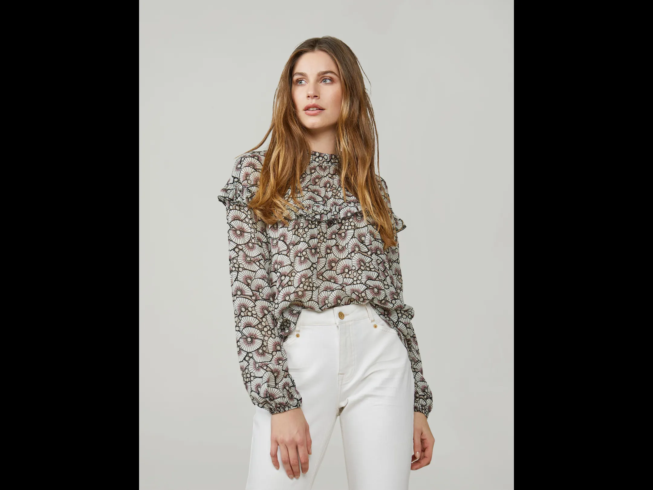 Fan Top with Ruffles