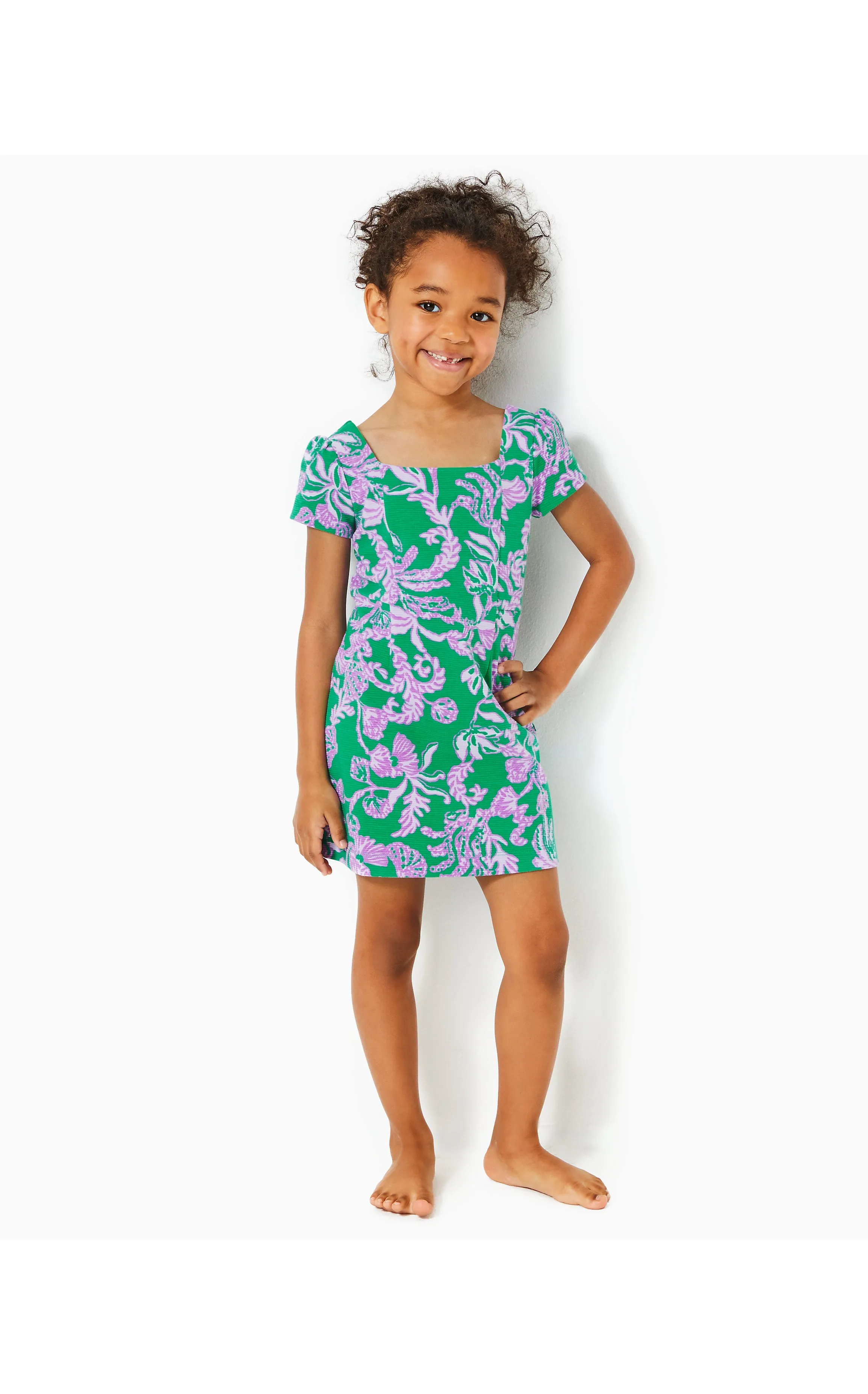 Girls Mini Montrey Dress Salty Sandbar