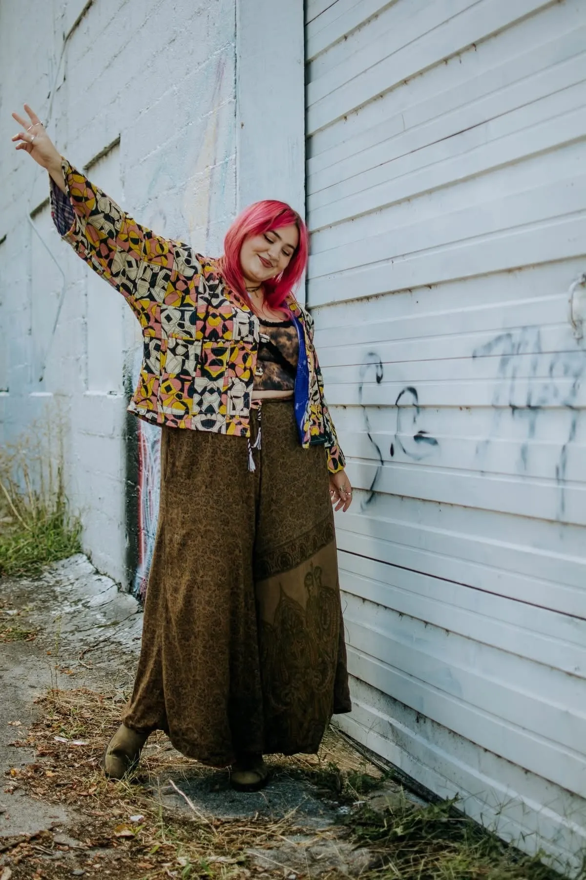 Half Moon Cropped Hooded Jacket #24 by Kantha Bae