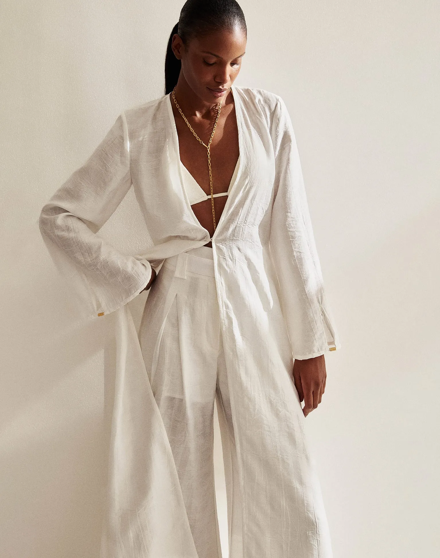 Lys Palazzo Pants - Off White