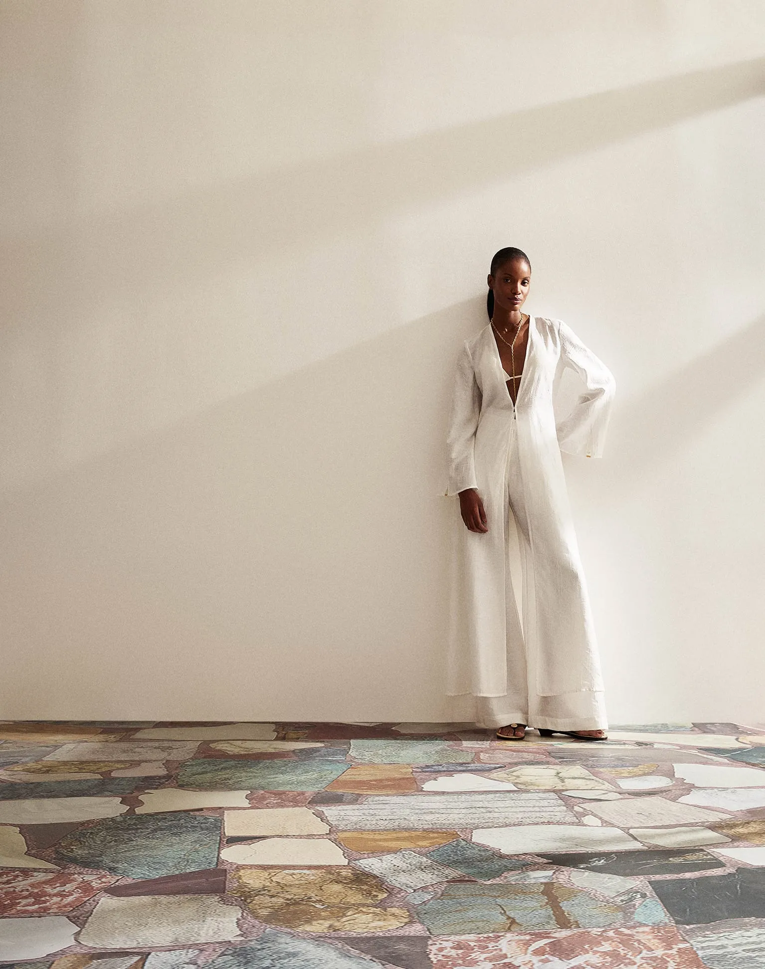 Lys Palazzo Pants - Off White
