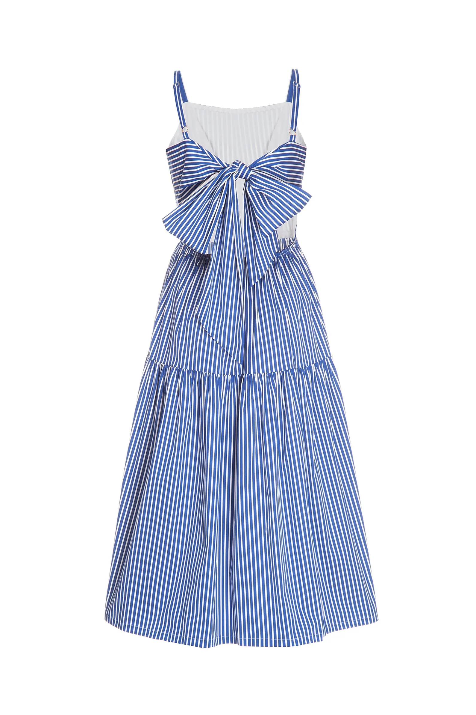 Rubi Blue Cotton Midi Dress