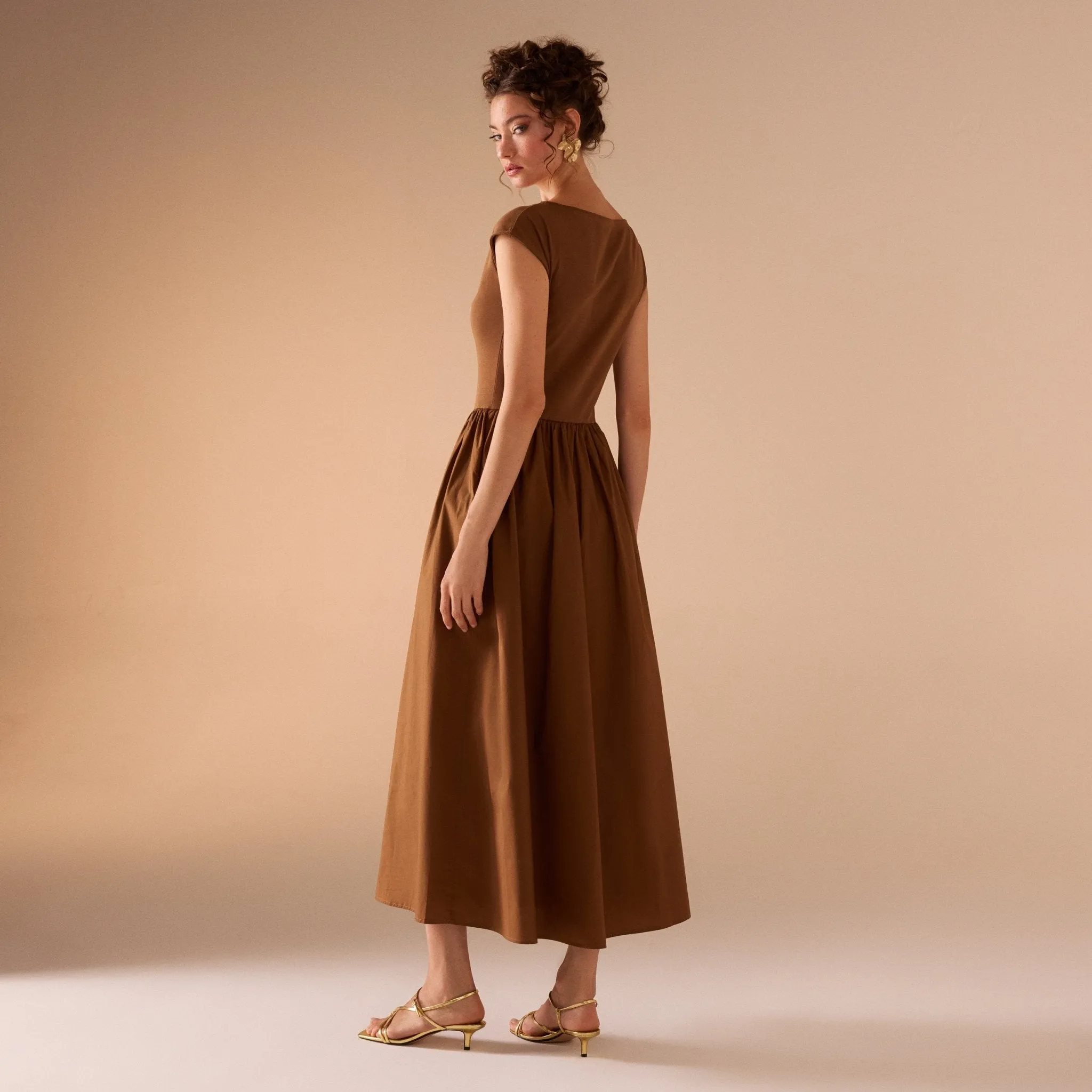 Short Sleeve Poplin Dress