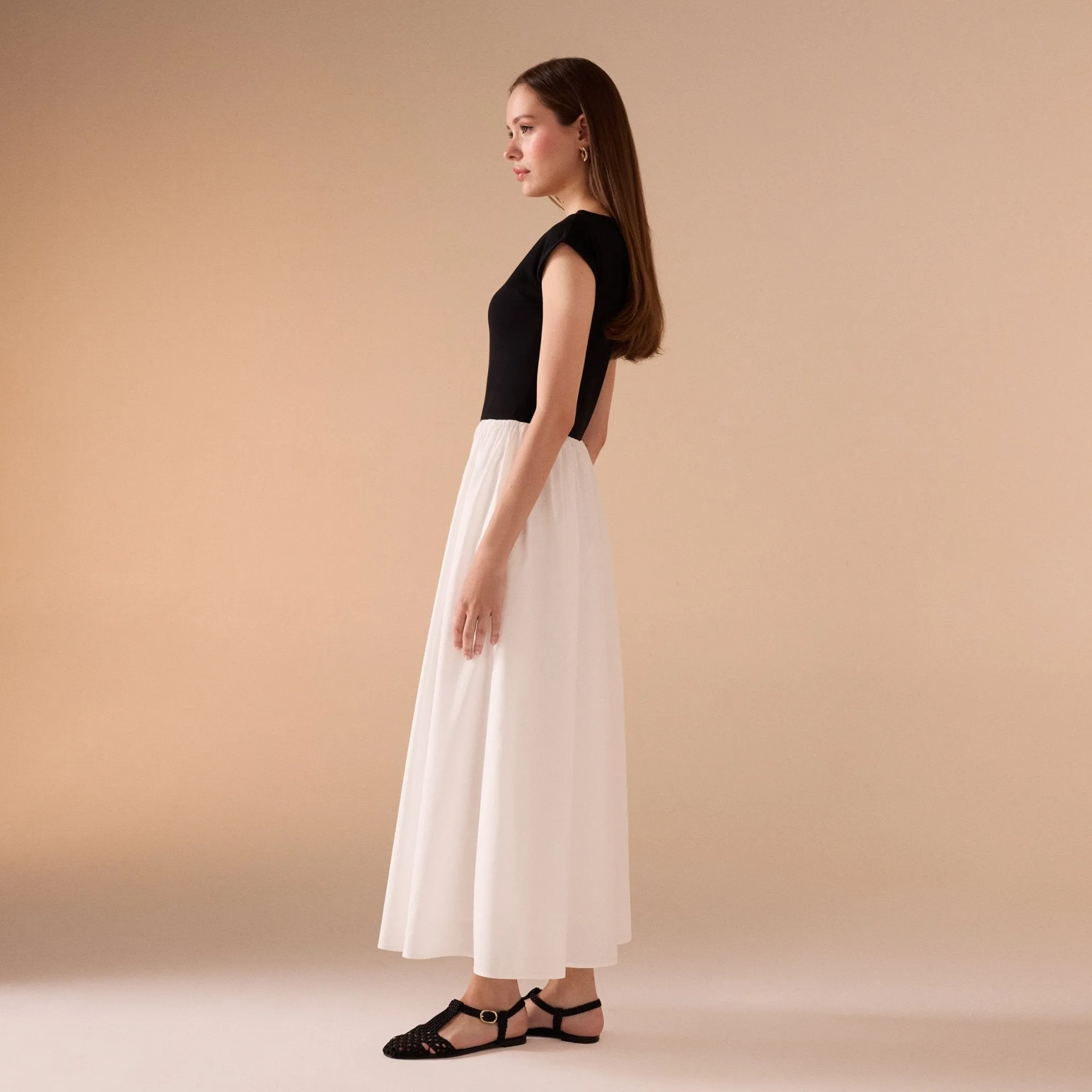 Short Sleeve Poplin Dress