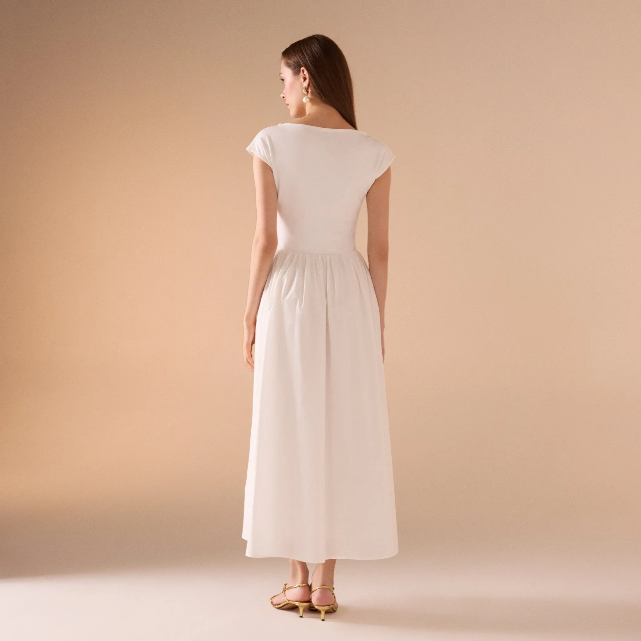 Short Sleeve Poplin Dress