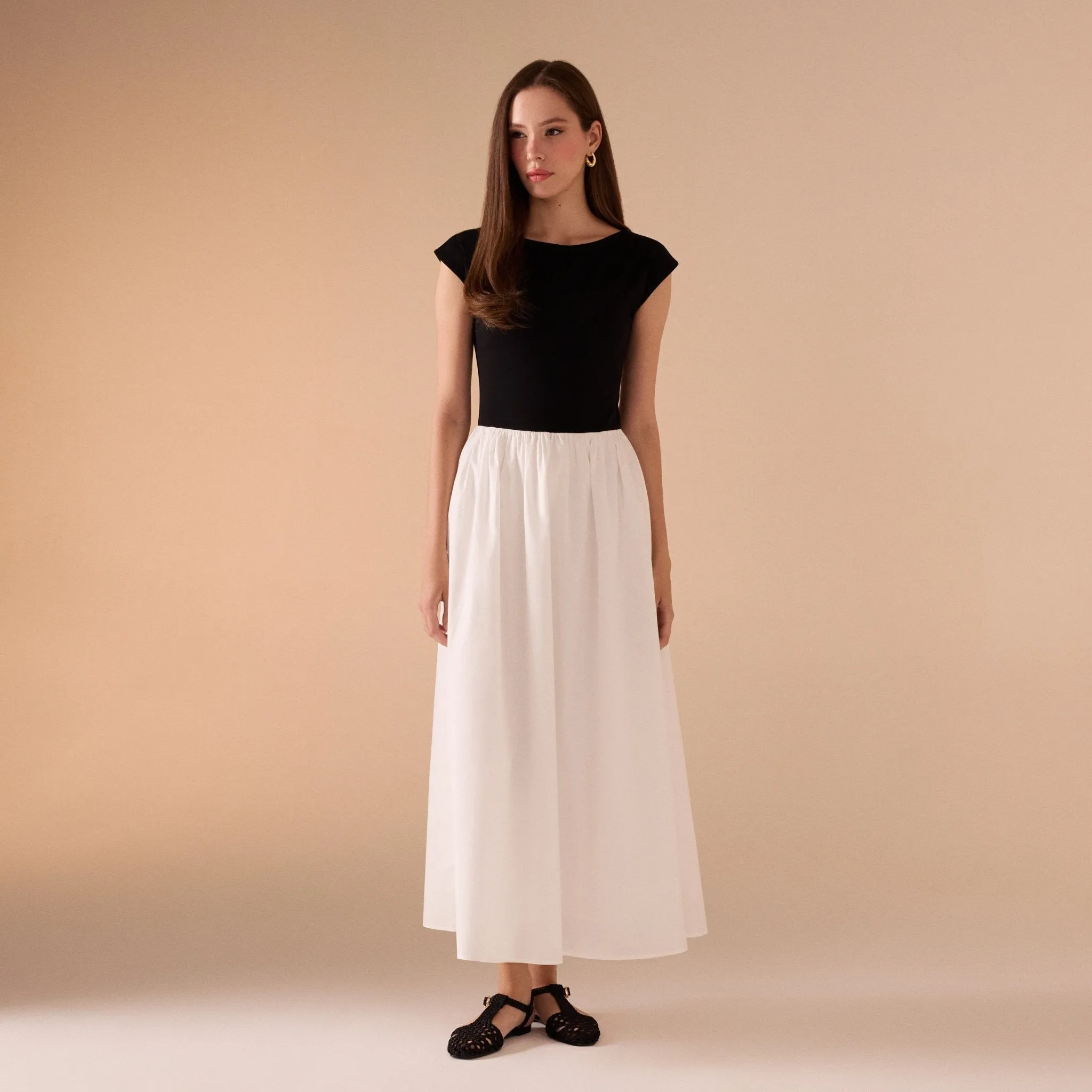 Short Sleeve Poplin Dress