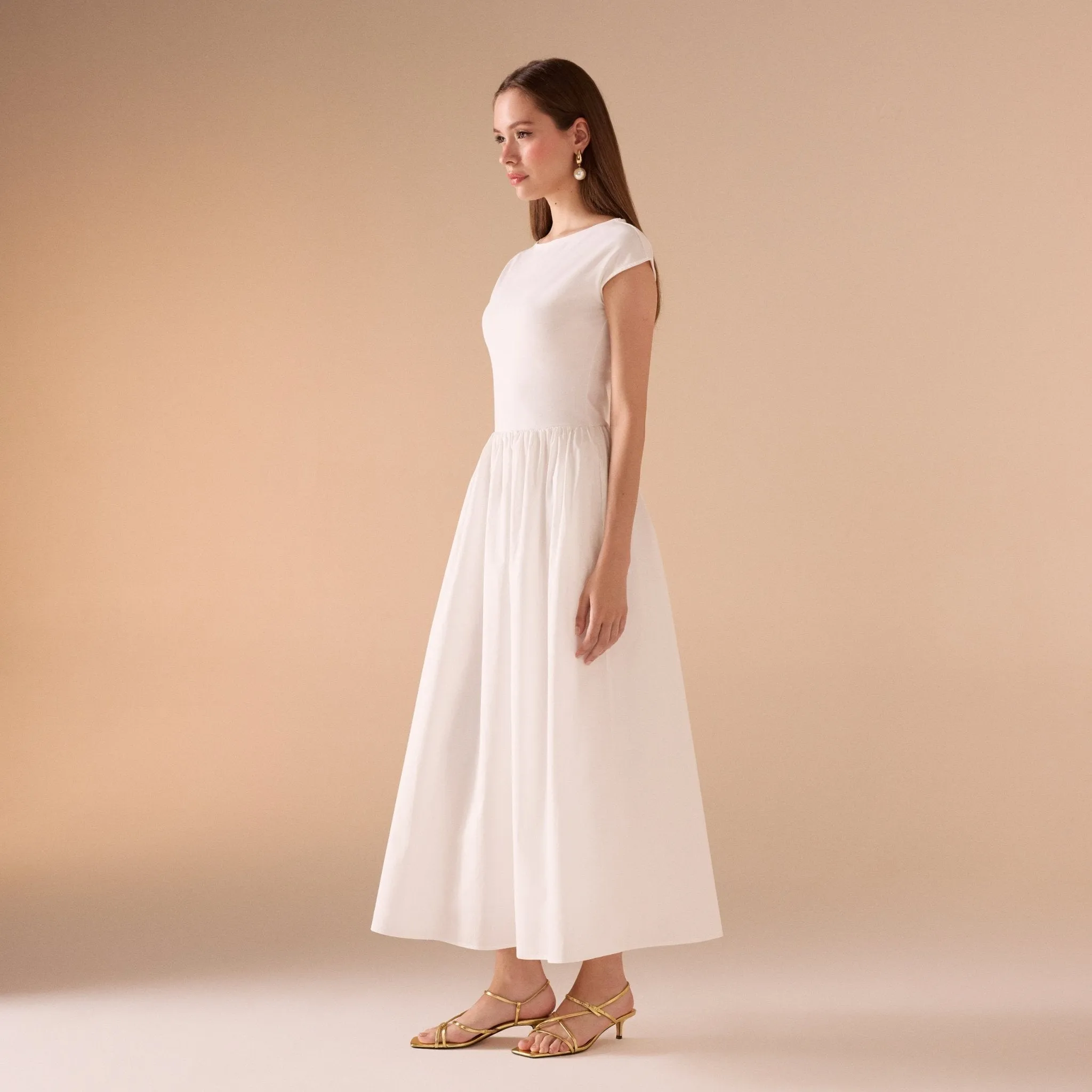 Short Sleeve Poplin Dress