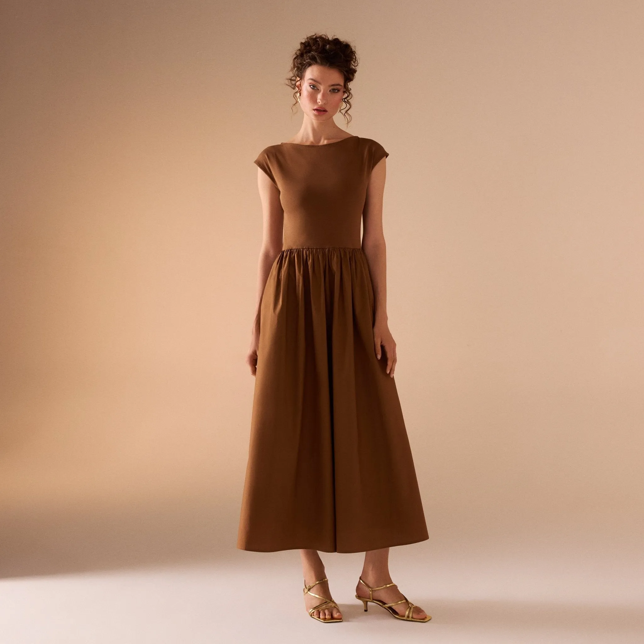 Short Sleeve Poplin Dress