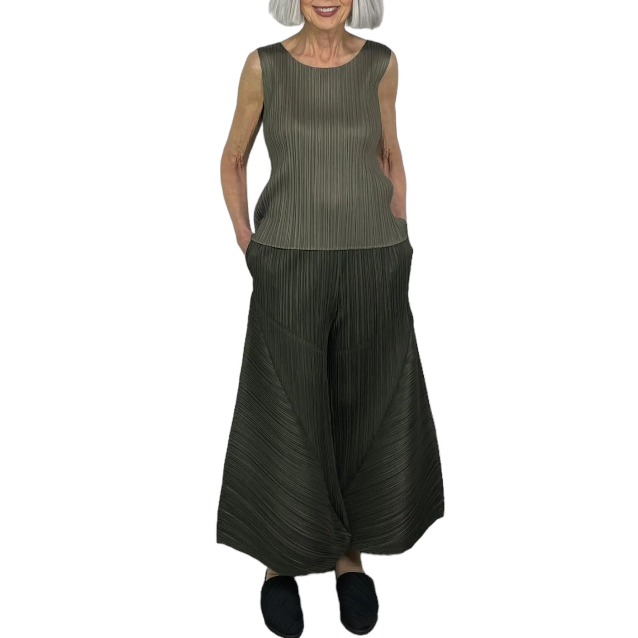 THICKER BOTTOMS 2 DIAGONAL PLEAT PANT