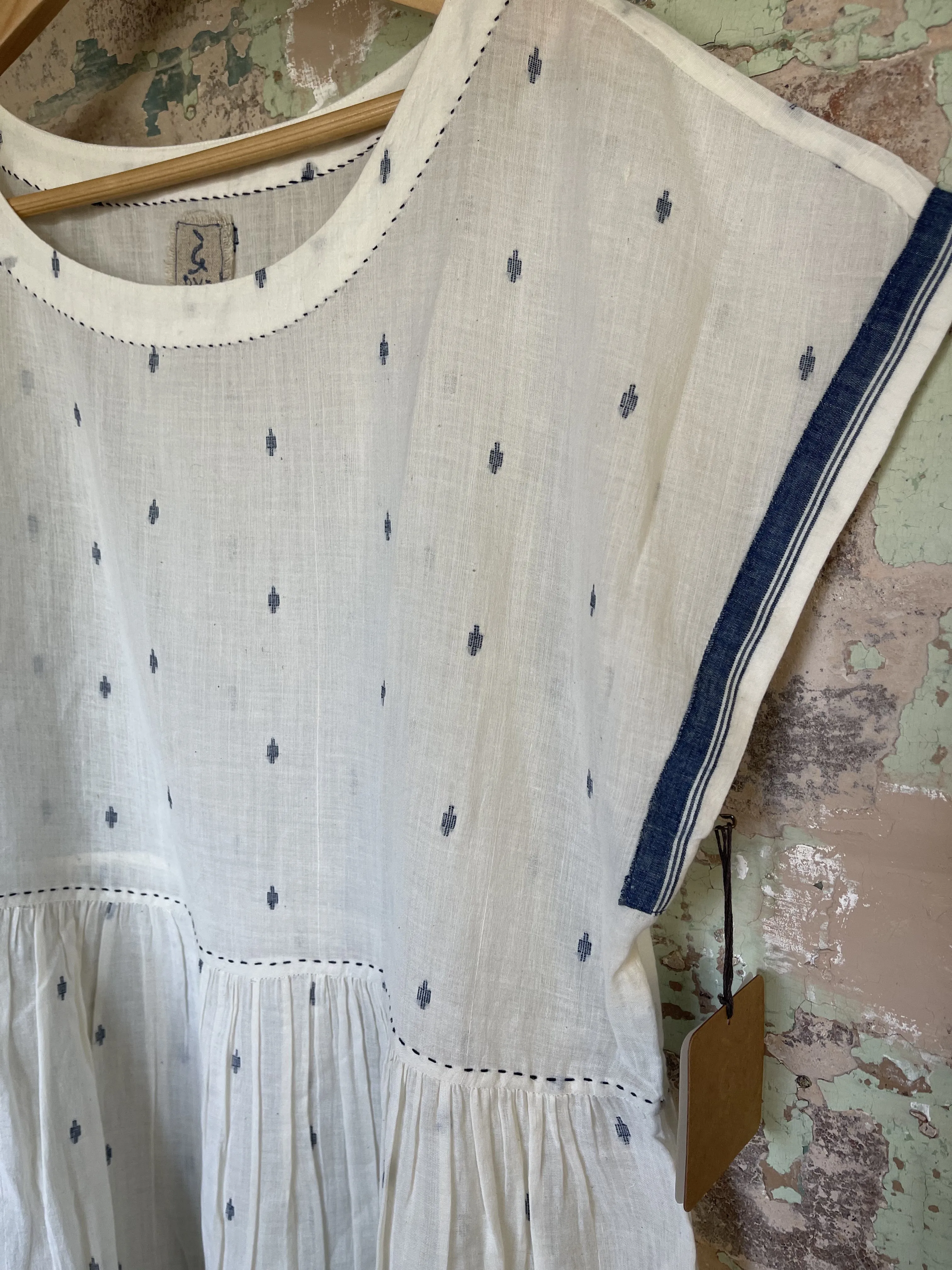 TOSHNI COTTON DRESS - ECRU JAMDANI Filigree
