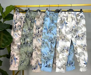 Tropical Palm Print Jogger